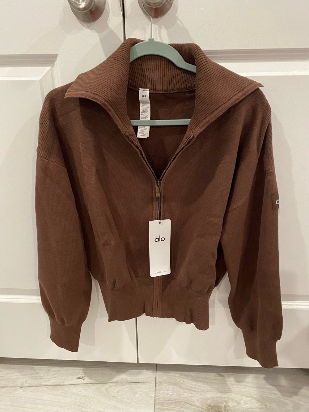 ALO Yoga Women's Brown Scholar Knit Jacket